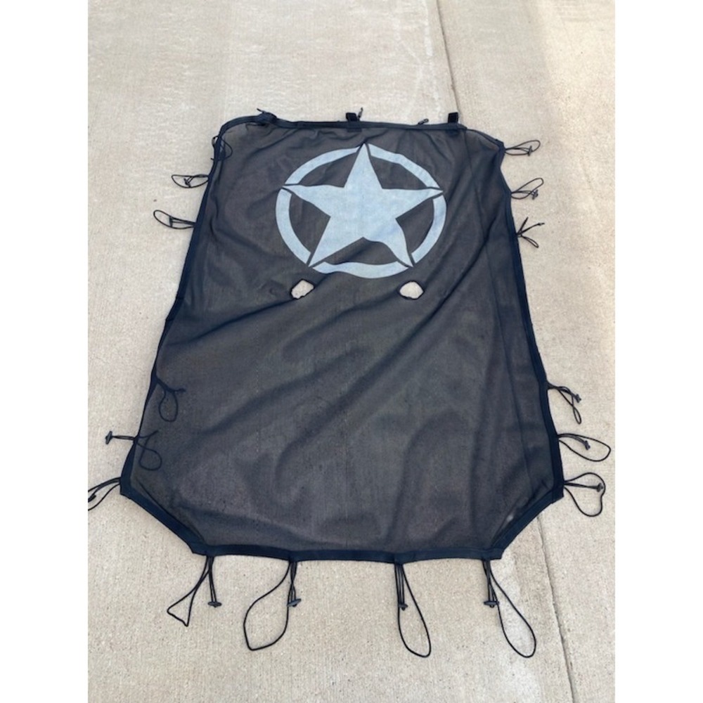 Jeep Wrangler Mesh Sunshade Star Graphic Paracord Grab Handles Arkon Phone Mount